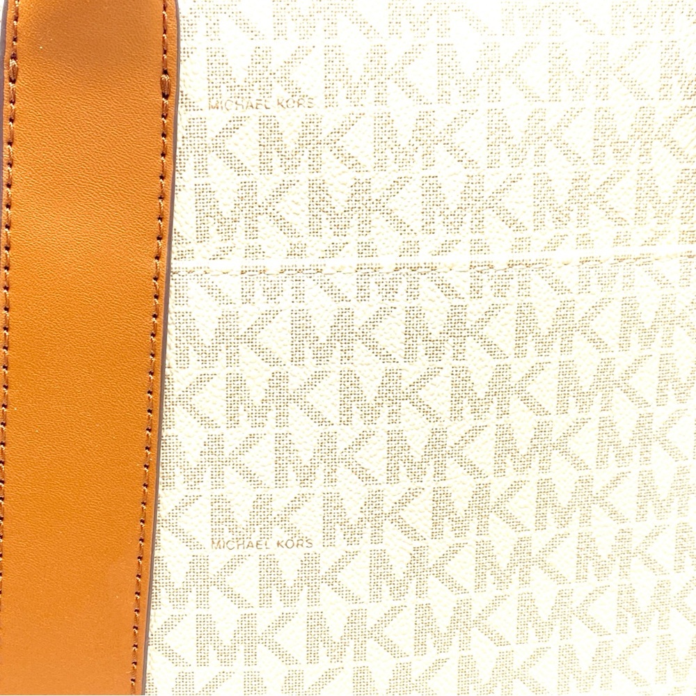Michael Kors Tan and Cream Logo Crossbody Bag - Picture 6 of 15